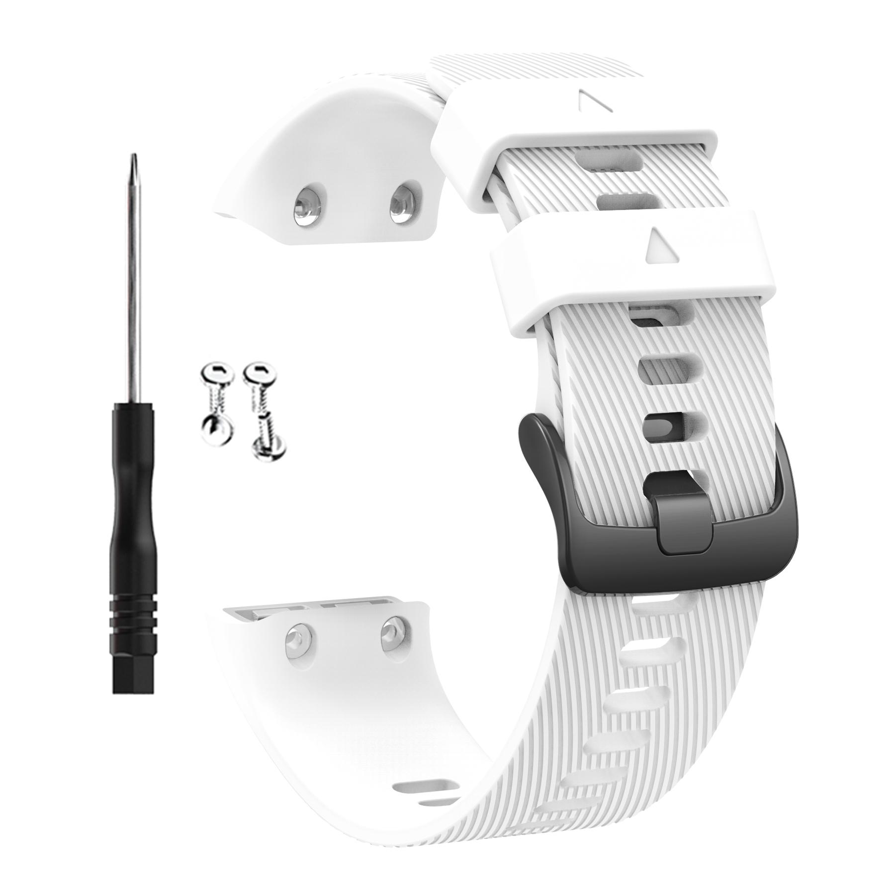 Armband für Garmin Forerunner 35 Smartwatch-Armband Silikon-Armbänder für Garmin Forerunner 30 Armband Uhrenarmband Armreif weiß