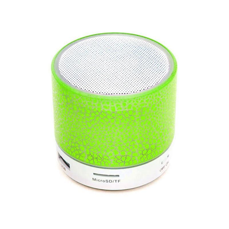 LED Riss Bluetooth-Kompatibel Drahtlose Lautsprecher Mini Lautsprecher Outdoor Sound Box für Smartphone Auto 3D Stereo Musik Surround grün