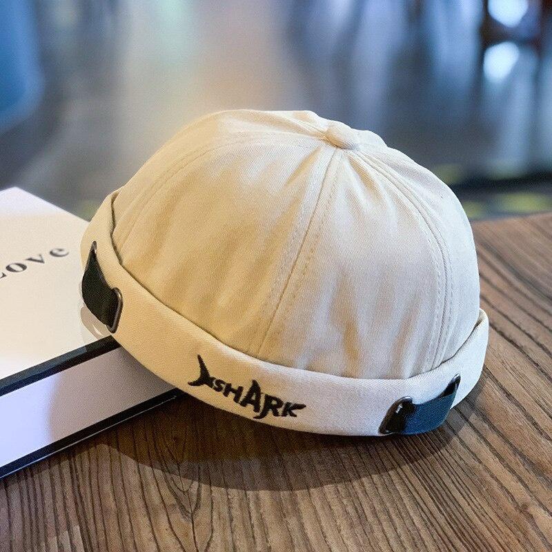 Hohe Qualität Hip-Hop Melone Cap Bonnet Dad Caps Mode Männer Docker Cap Retro Sailor Cap Beanie Hüte Männer Frauen Warme Eimer Kappe Brimless Hut 56-58cm beige