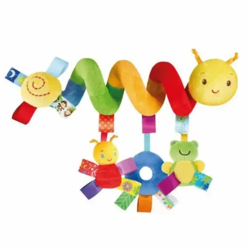 Baby Kinderbett Hängende Rasseln Spielzeug Autositz Spielzeug Weiche Mobiles Kinderwagen Kinderbett Spirale Spielzeug Kinderwagen Hängende Puppen für Babys Neugeborenen Geschenk gelb