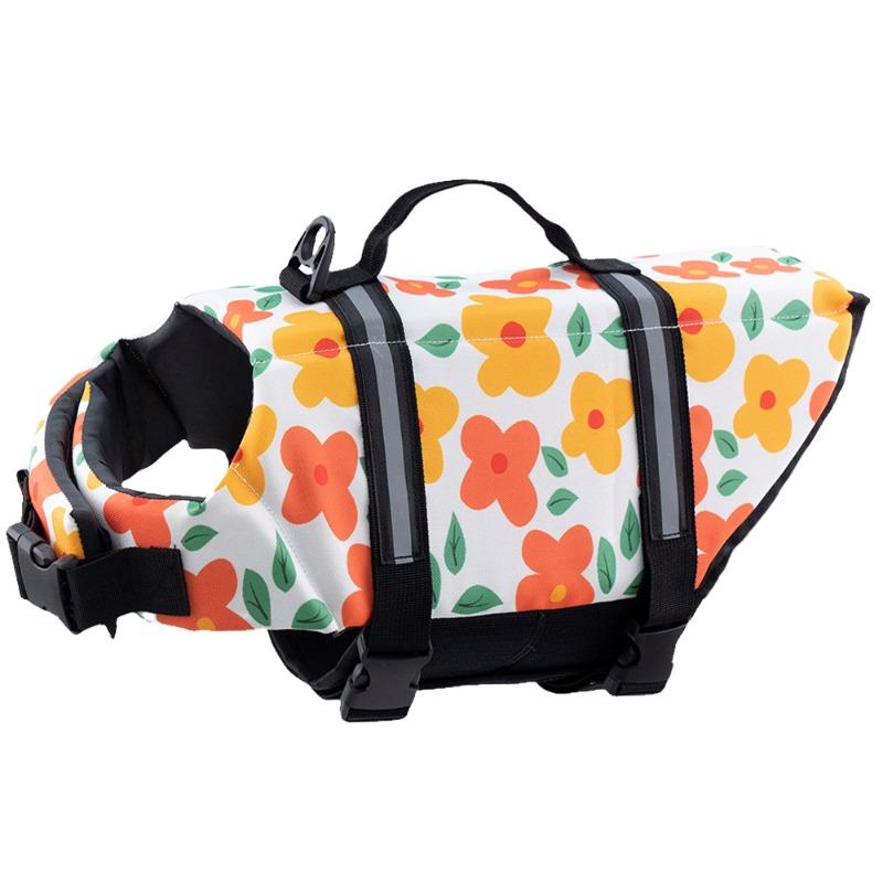 Letvia Hundeschwimmweste Hund Schwimmweste mit Rettungsgriff Verstellbar Ripstop Schwimmweste Haustier Hund Zubehör Sommer Bootfahren (as the picture,S)