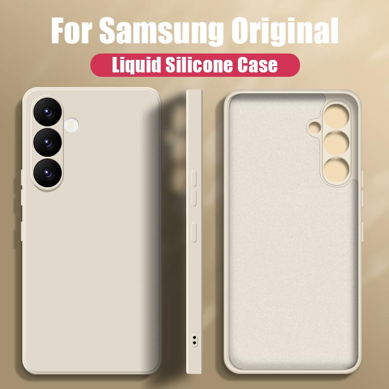Für Samsung A56 A16 A36 A55 A15 A35 A54 5G Hülle Flüssigsilikon Handyhülle Für Samsung Galaxy S25 Ultra S24 FE S23 S22 S26 S21 A17 A37 A57 Cover Candy Galaxy S21 FE weiß