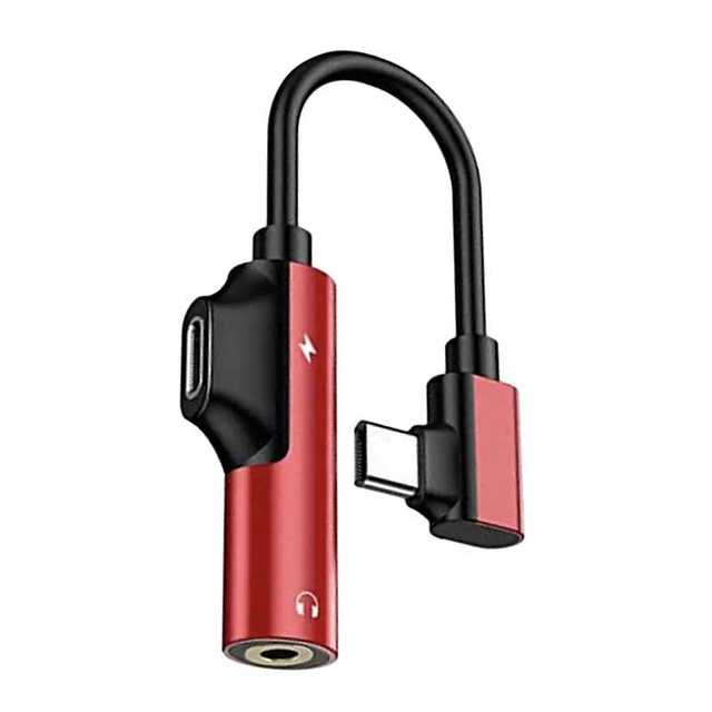 AUX Lightning USB C auf 3,5 mm Klinke Audio-Aufladung 2-in-1-Anschluss Kopfhörer-Wechsler Dual-Stecker für iPhone 11 12 Huawei Xiaomi Mi Note 7 8 9 Typ-C-Kabel Type-C