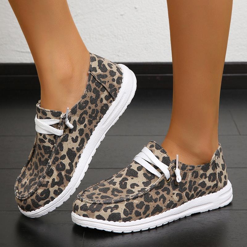 Schnür-Loafer-Schuhe für Damen, lässige, leichte Slip-On-Schuhe aus Segeltuch, Outdoor-Schuhe für Damen 36 dunkelbraune