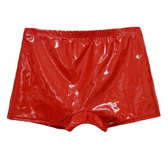 Beliebter elastischer Bund mit Charme, schnell trocknend, helle Farbe, glänzende Bühnen-Shorts, Höschen für den täglichen Gebrauch, Unterhosen L rot