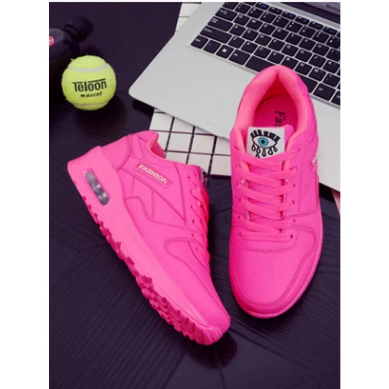 Frauen Mode Turnschuhe Air Kissen Sport Schuhe Pu Leder Blau Schuhe Weiß Rosa Outdoor Walking Jogging Schuhe Weibliche Trainer 42