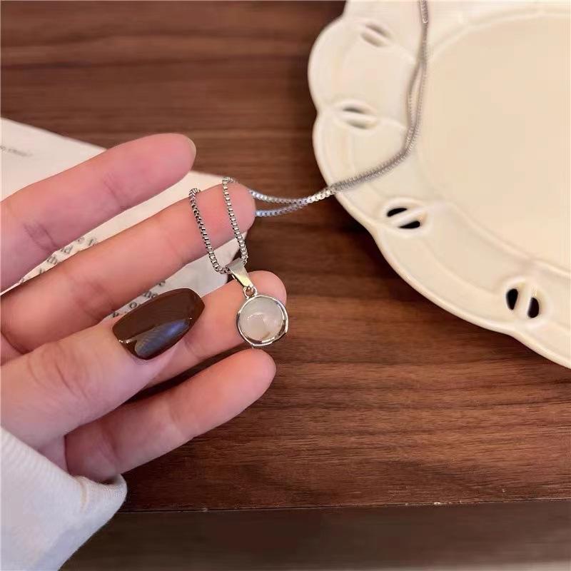 Mode Kpop Runde Perle Halskette Anhänger Nette Kette Halsband Schlüsselbein Kette Halskette für Frauen Mädchen Punk Collares Hochzeit Partei Schmuck weiß