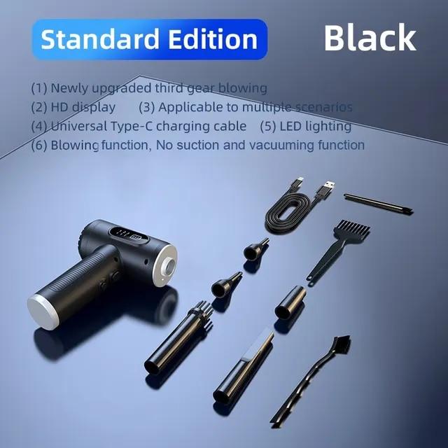 2024 Neuer 2-in-1-Luftstaubsauger, 50.000 U/min, 3 Geschwindigkeiten, starke Saugleistung, kabelloser LCD-Handstaubsauger für Auto, Heimcomputer Blowing Dus