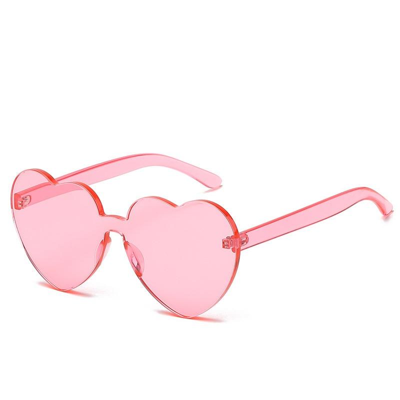 1 Stück Trendige Herz Sonnenbrille Damen Sonnenbrille Retro Liebe Herzförmige Brille Damen Shopping Sonnenbrille rosa