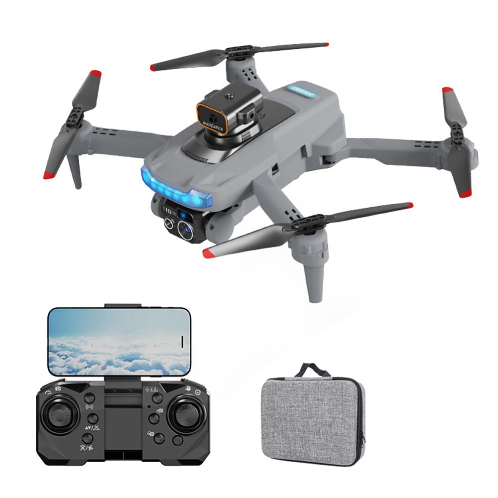 Ferngesteuerte Mini-Drohne mit Dual-Kamera, faltbarer kopfloser Quadrocopter mit Hindernisvermeidung Single Camera 1 Battery grau