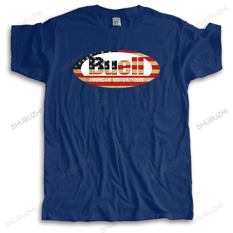 Herren Marken T-Shirt schwarz neu O-Ausschnitt T-Shirt Mode Kurzarm BUELL MOTORRAD Neu Baumwolle Streetwear T-Shirt Herren T-Shirts M