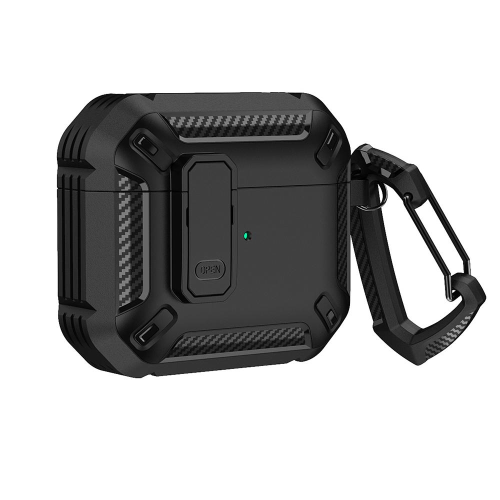 1 Stück Schwarze TPU Kopfhörer Ohrhörer Schutzhülle für AirPods 4. Generation, Auto-Öffnung black