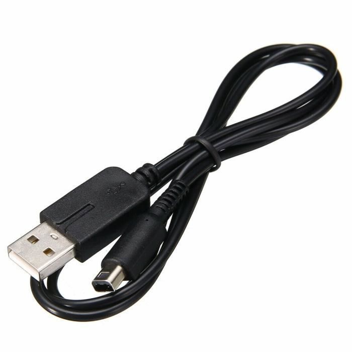 USB-Ladekabel - Nintendo - 3DS XL / 3DS / 2DS / DSi XL - 1,2 m - Schwarz - Adapter schwarz