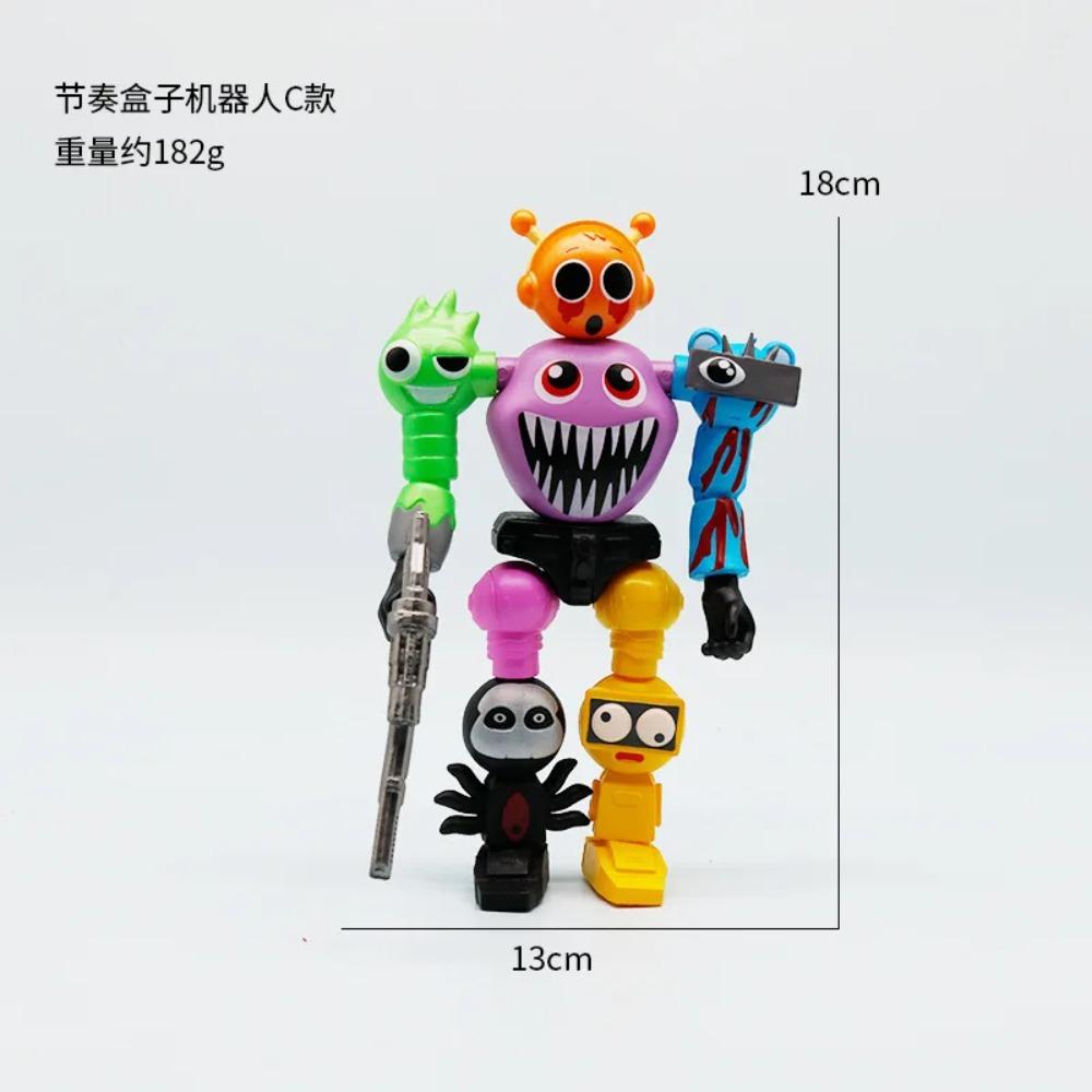 NEU 17cm Spielzeug Sprunki Roboter zum Zusammenbauen Actionfiguren Modell Schreibtischornamente Dekoration Puppen Kinderspielzeug Weihnachtsfeier Geschenke grün
