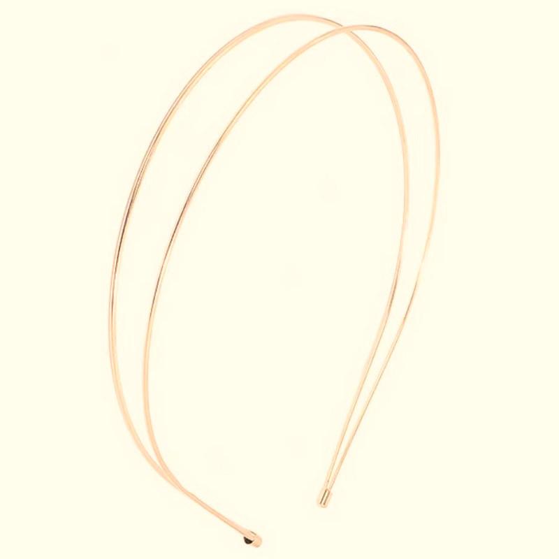 Mode Doppel Wurzel Metall Haar Hoop Retro Gold Silber Frauen Haar Bands Einfache Kopfbedeckungen Straße Kopf Hoop Mode Haar Zubehör