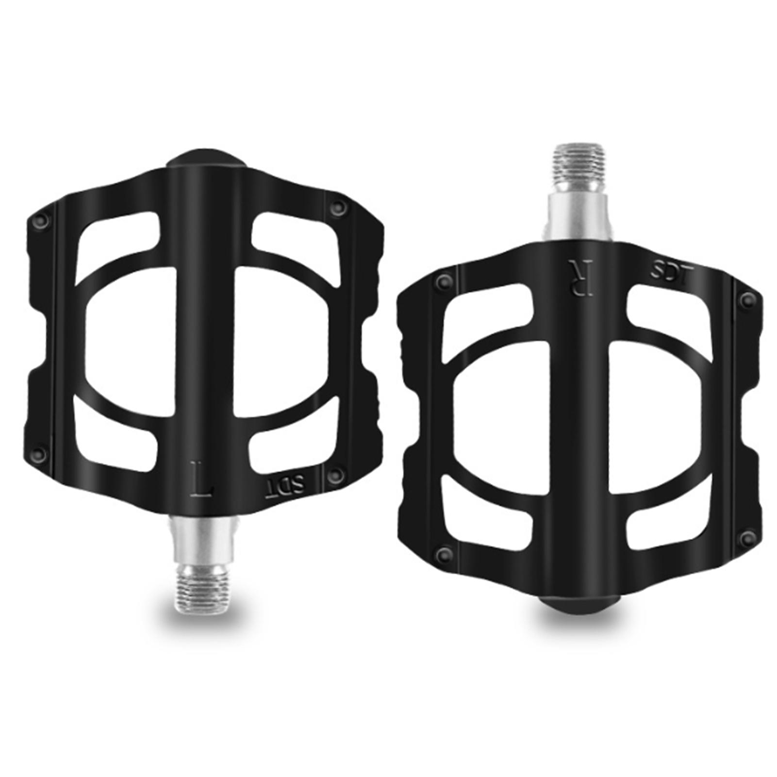 Mountainbike-Pedale, 4 Lager, Aluminiumlegierung, Fahrradpedale, Rennrad-MTB-Fahrradpedale schwarz