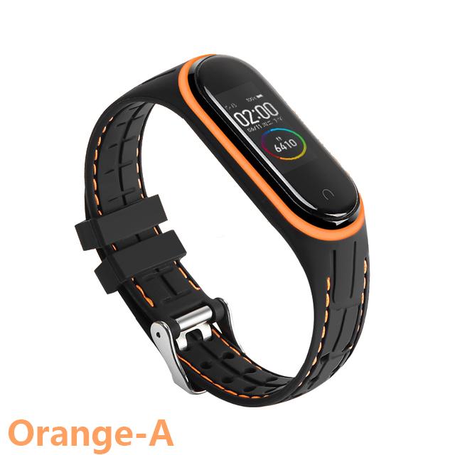 Armband für Mi Band 7 6 5 Armband Sportgürtel Silikon-Uhrenarmband Ersatz Smartwatch-Armband für Xiaomi Mi Band 3 4 5 6 Armband Mi band 5 6 black