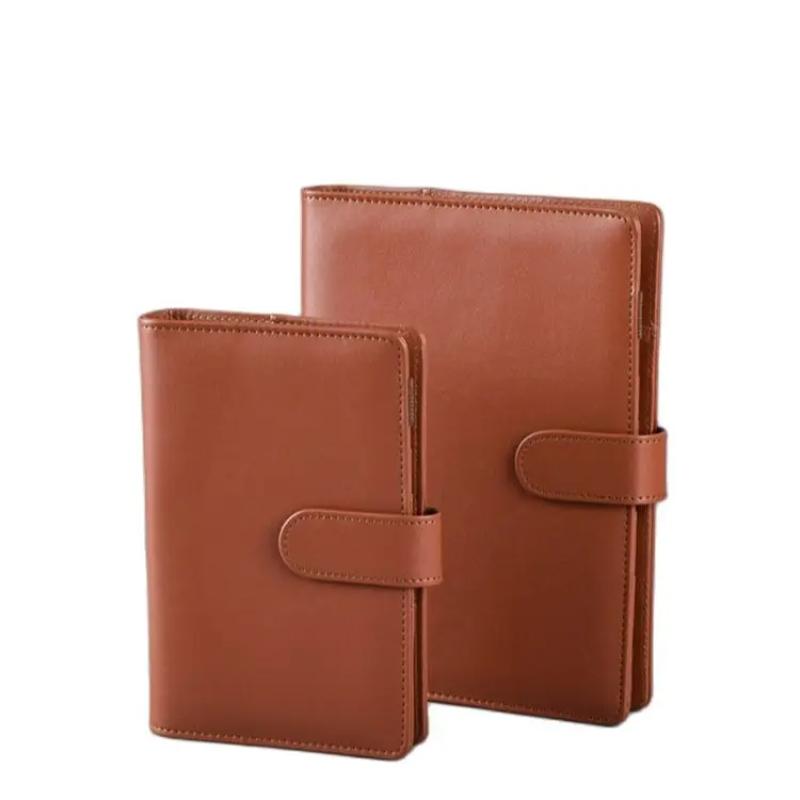 NEUE Makronen Farbe A6/A5 PU Leder DIY Binder Notebook Abdeckung Tagebuch Agenda Planer Papier Abdeckung Schule Schreibwaren A5 braun