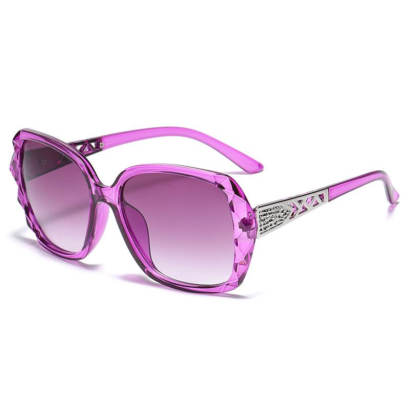 Mode Frauen Sonnenbrillen Outdoor Autofahren Brille Anti-Glare nicht polarisierte Brille violett
