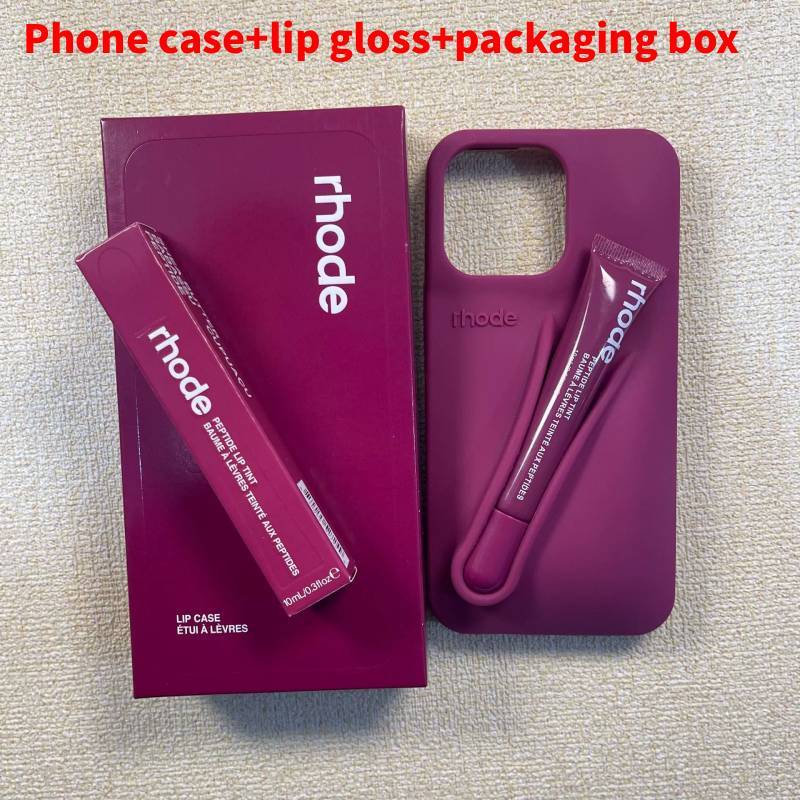 Rhode Lipgloss Silikon Handyhülle Für Iphone11 Mit Stoßfester Und Ständerfunktion Perfekt Für Mädchen Und Teenager Purple