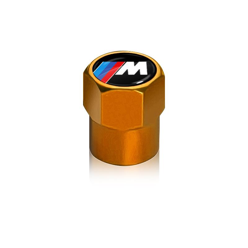 4 Stück M LOGO Auto Ventilkappenkappen Abdeckung Wasserdicht Autozubehör für BMW E53 E70 E71 E72 E83 X1 X2 X3 X4 X5 X6 X7 E84 F48 F49 F39 F25 M orange