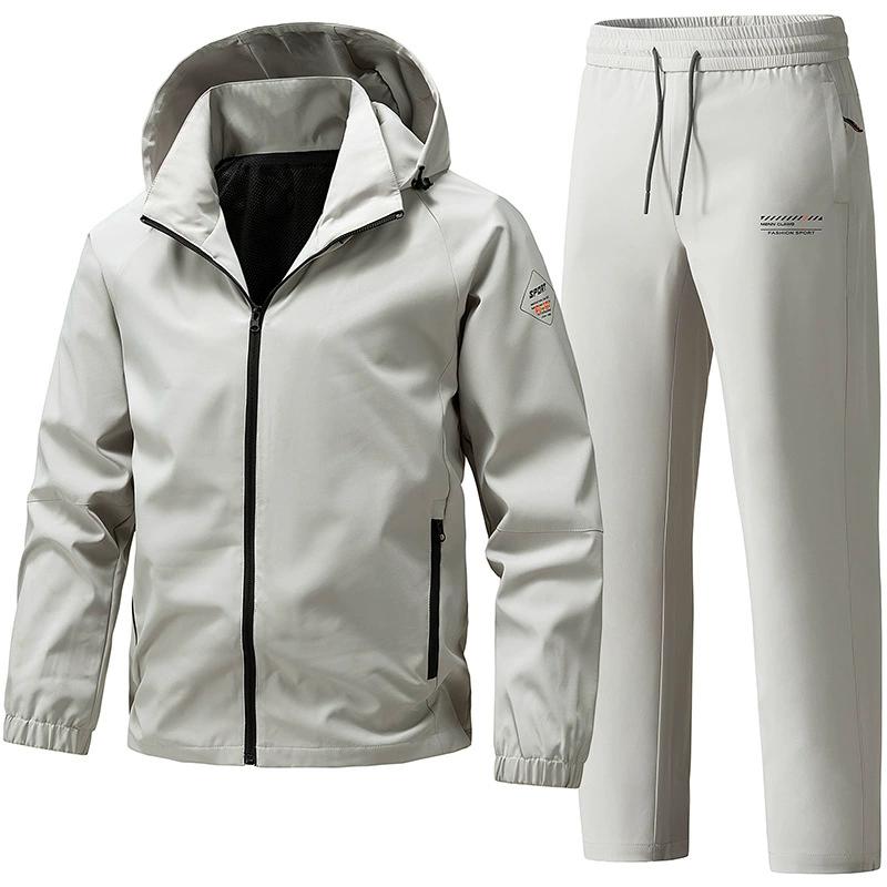 Wasserdichter Golf-Regenanzug für Herren, Regenbekleidung, Jacke und Hose, leichter Regenmantel mit Kapuze für den Außenbereich XXXL