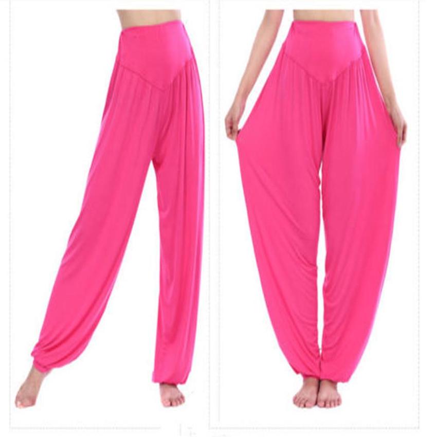 Damen-Harems-Aladdin-Hose, kausale Baggy-Gypsy-lose Tanz-Yoga-Genie-Hose XXL rosa