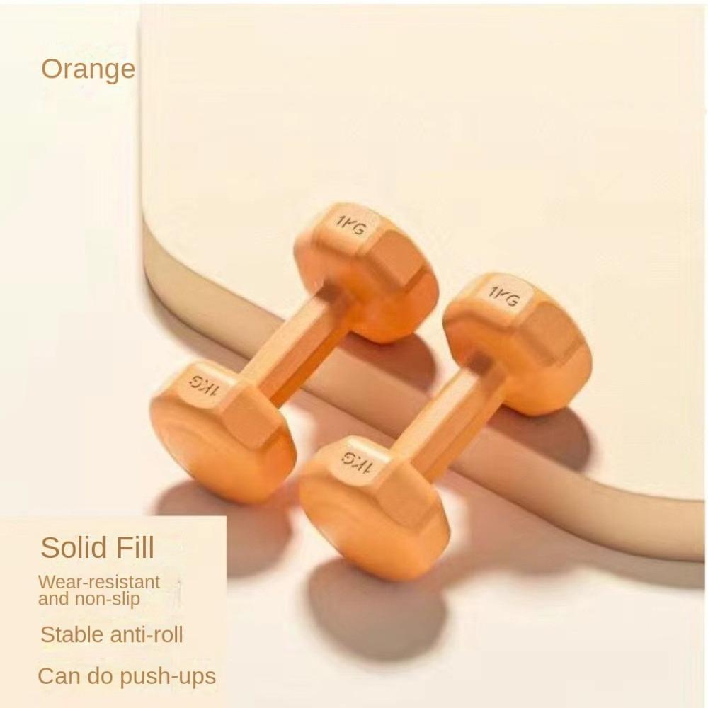 1kg Fitness Hantelset PVC Kleine Hantel Neue Kettlebell Heimgeräte 1pcs orange