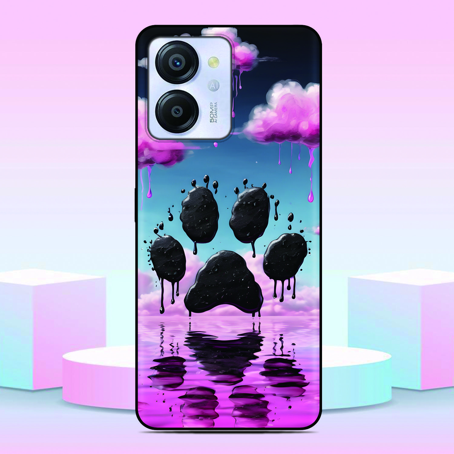 Bunte gemusterte Handyhülle für Blackview Wave 10 6C 7C 8C 9C Shark 9 Color 8 A100 A96 A95 A90 A85 A53 Benutzerdefiniertes Bild Rückseite Blackview Shark 8