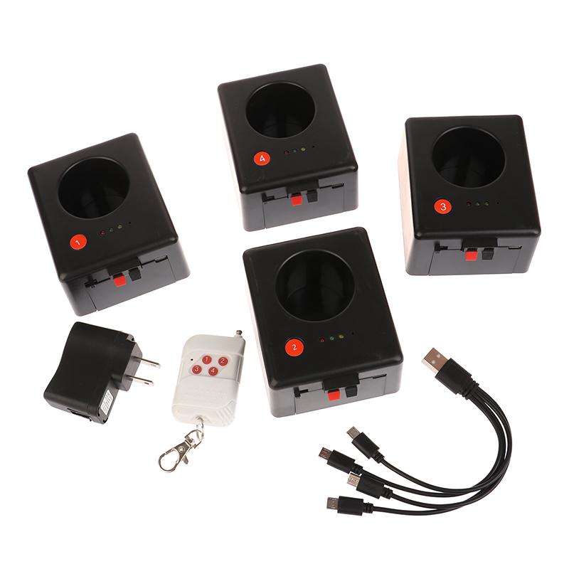 4 Cues Hochzeit Drahtlose Kalten Brunnen Pryo Mini Sparkler Wiederverwendbare Maschine Indoor Fernbedienung Feuerwerk Für Dj Party Bühne schwarz