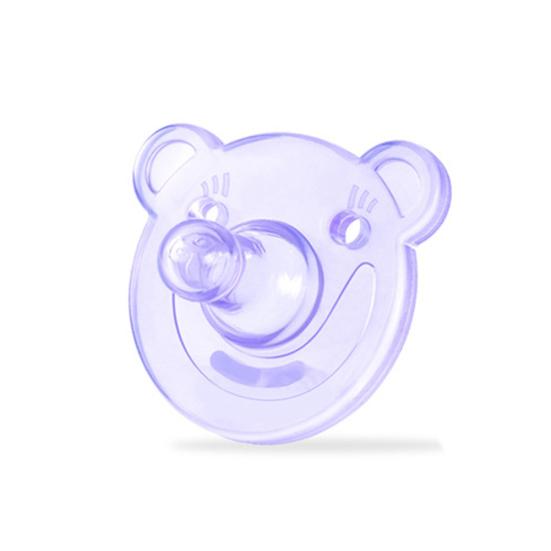 Cartoon Bär lächelndes Gesicht Schnuller Schnuller Silikon Neugeborenes Baby Schnuller Nippel Bear violett