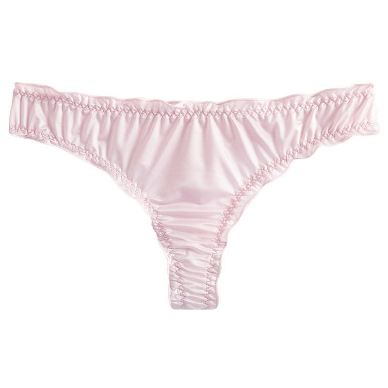 Sexy dünne nahtlose Höschen für Frauen Eis Seide Tanga Sexy Damen Unterwäsche Slip für Mädchen Unterhosen M rosa