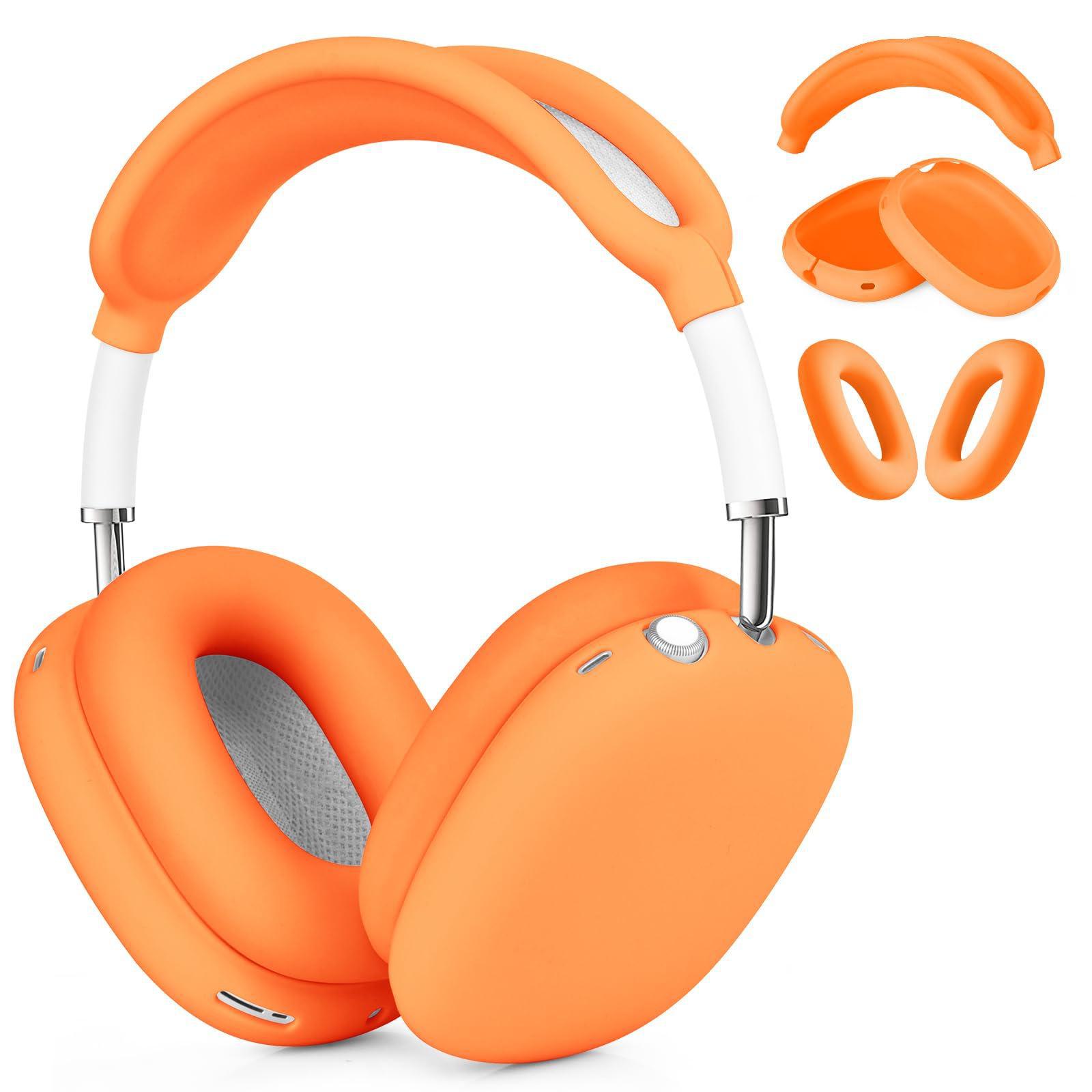 AirPods Max Silikon-Schutzhülle: Kopfmontiertes Bluetooth-Headset-Gehäuse three piece suit orange