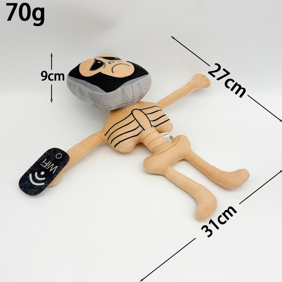 Spiel Steal A Brainrot Plüschtiere Lebkuchen 9 Job Mann Liste Brainrot Geflügelter Frageblock TV Mann Anime Puppe Kindergeschenk beige