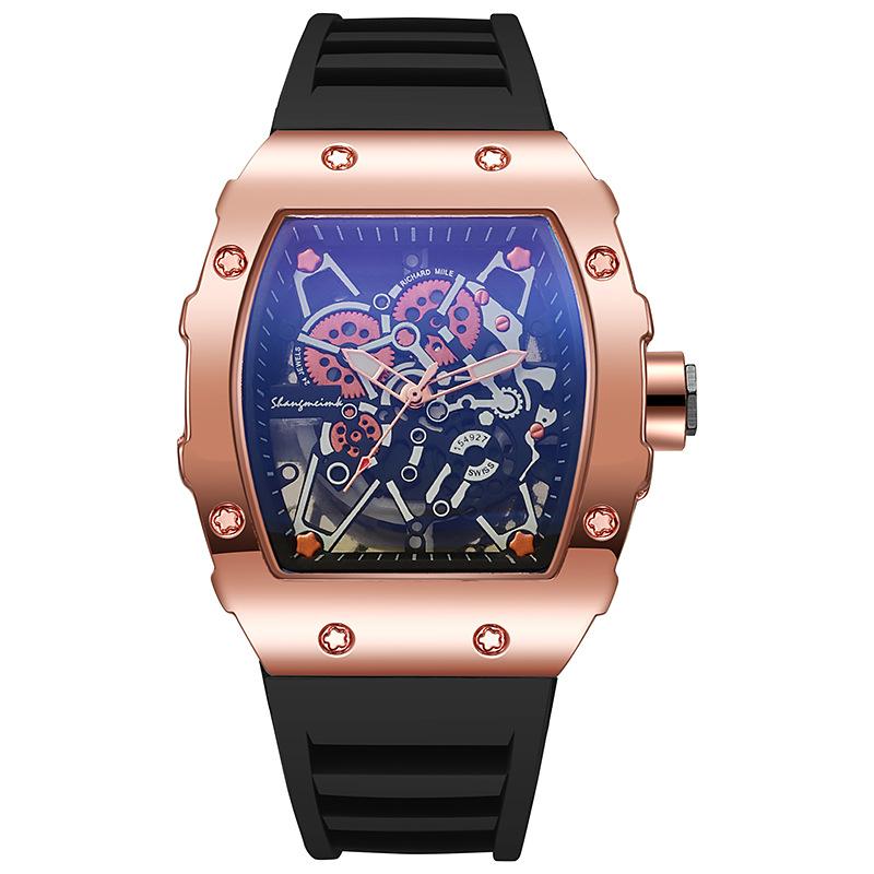 Neue kreative Design Herren Quarz-Armbanduhren Mode große Zifferblatt Uhren für Mann beste Geschenke Uhr für Ehemann, Familie, Freund schwarz