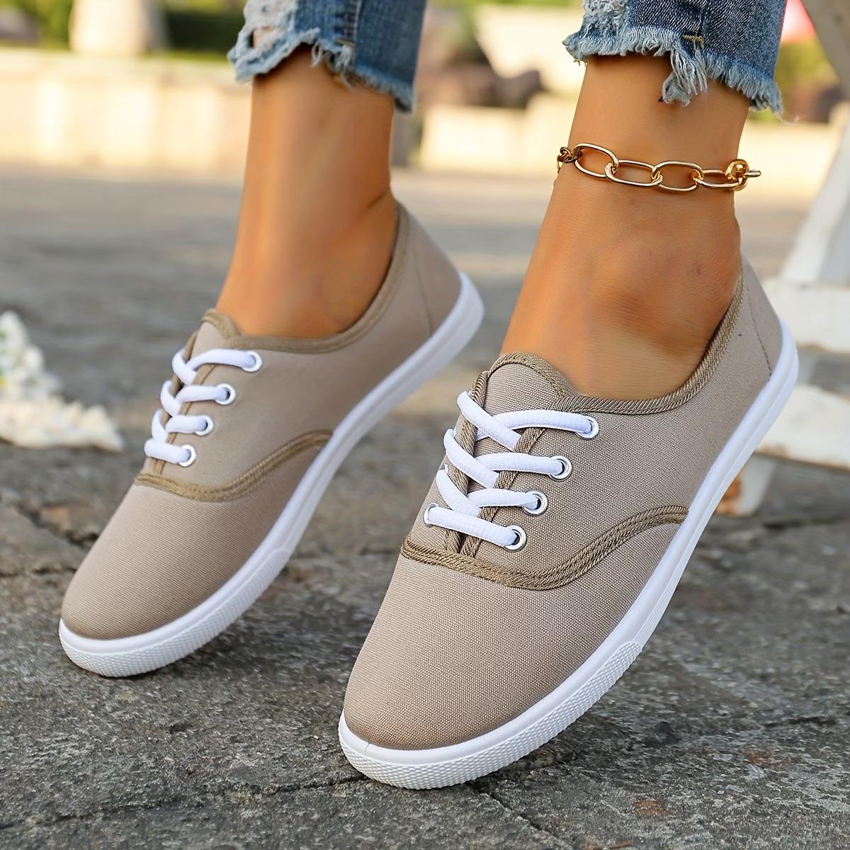 Sportschuhe für Damen, Niedrige Schuhe für Herren, Sportschuhe für Damen, Modische Sportschuhe für Damen, Lässige Tennisschuhe, Damenschuhe 41 khaki