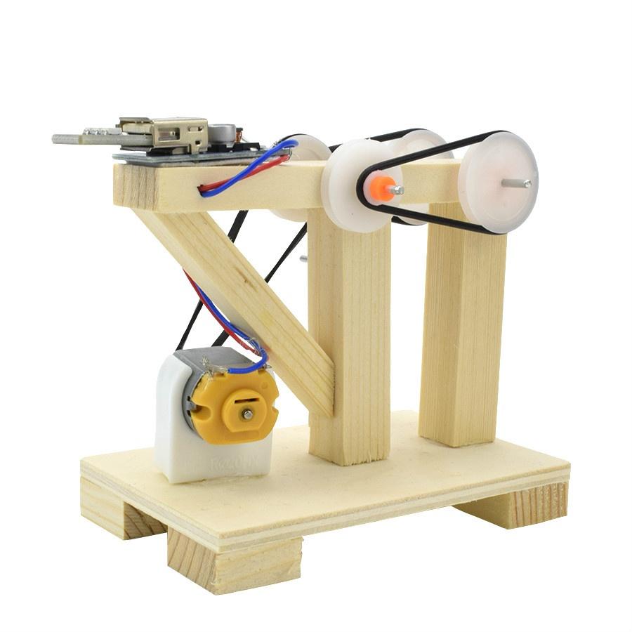 DIY Montieren Spielzeug Manuelle Generator Modell Kits Holz Lernspielzeug für Kinder Erfindung Wissenschaft Physik Experiment Dynamo Spielzeug Geschenk