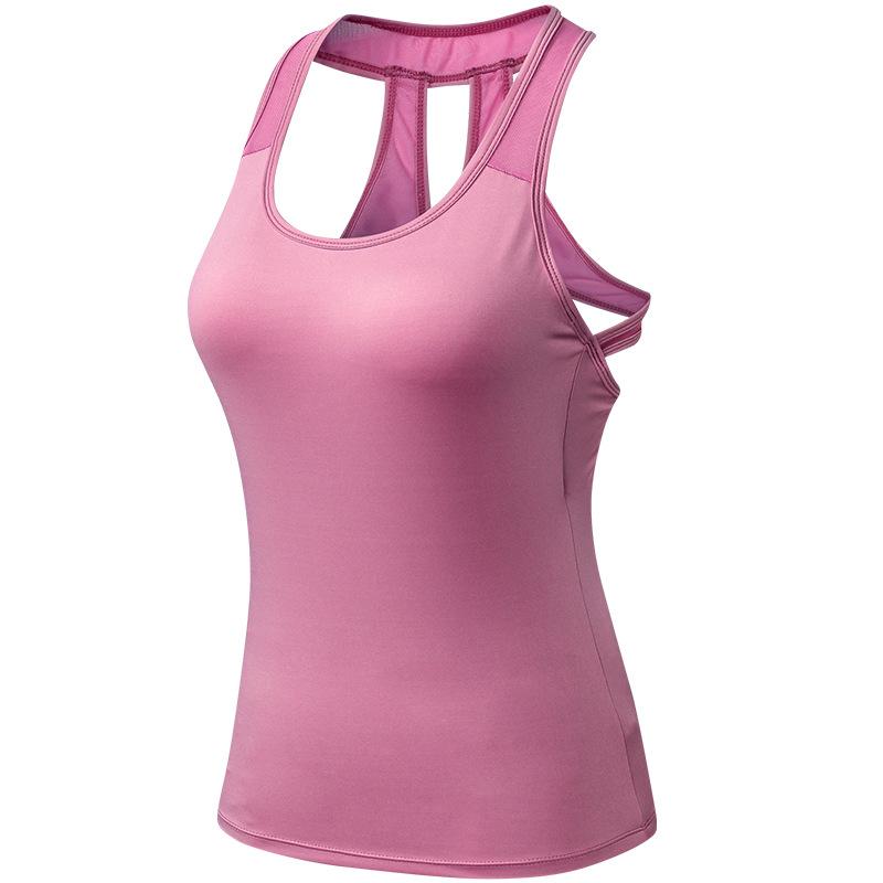 Damen Yoga Tanktops Sportshirt Fitnessstudios Ärmellose Weste Fitness Fitness Fitnessstudios Bodybuilding Kleidung Tops S rosa