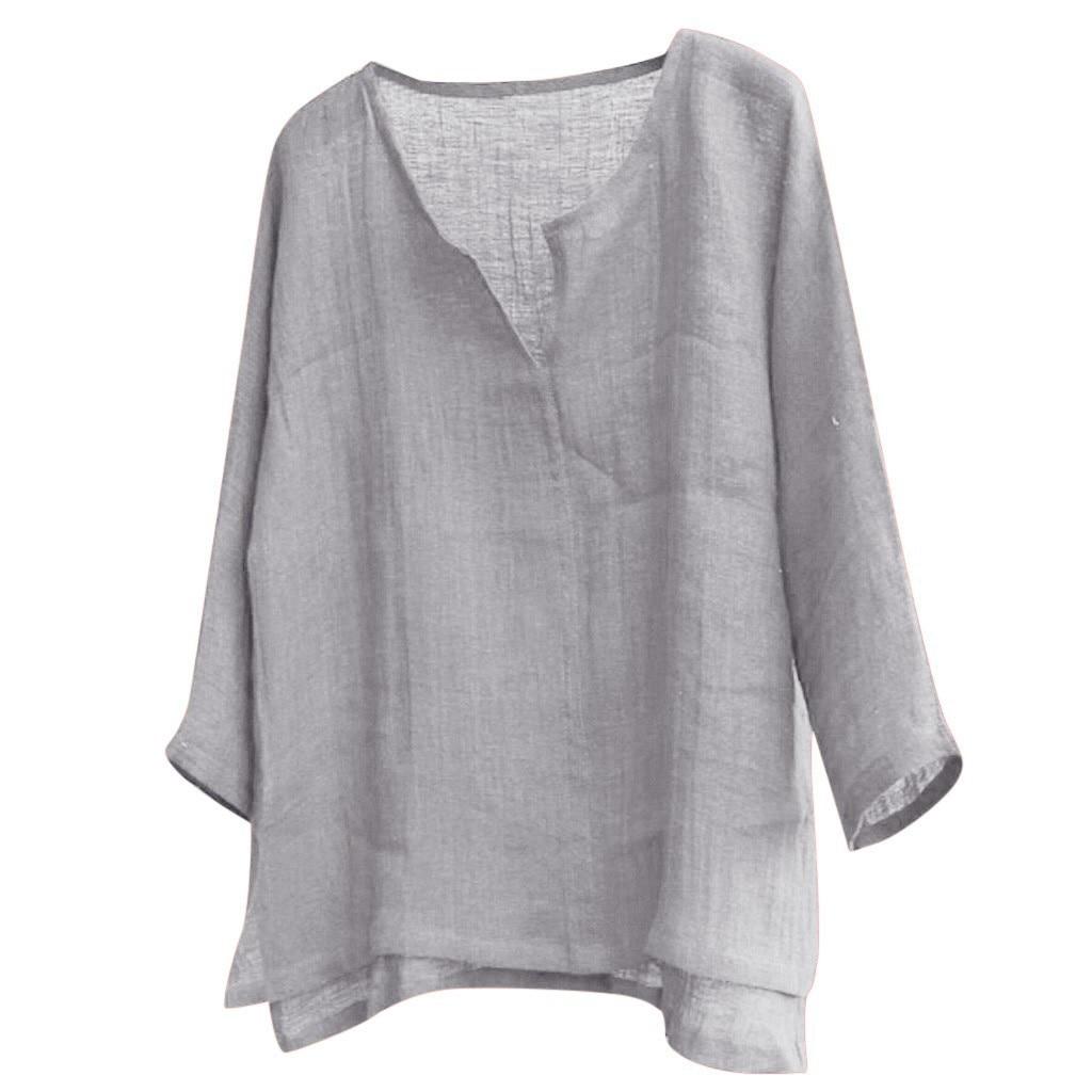 Neue männer Sommer Frühling Lange Ärmel Lose Hemd Einfarbig Casual Langarm Cooles Hemd Vn-eck Tops Größe s-5XL EU XXXL grau