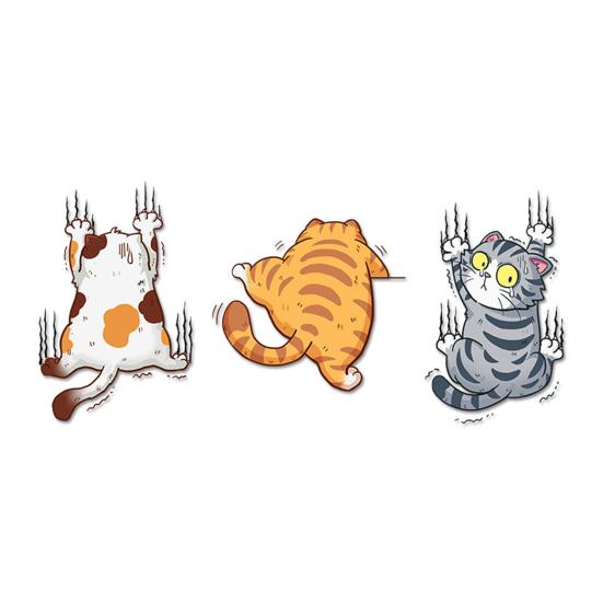 3 Teile/satz Cat Scratch Auto Aufkleber Lustige Wetterbeständige Selbstklebende SUV Fahrzeug Auto Fenster Körper Dekoration Kätzchen Tier Trim aufkleber Auto M