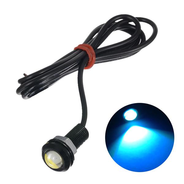 18mm Auto Eagle Eye Wasserdichte Led Auto Licht 12V Ersatz Rückfahr Parkplatz Kamera Signal Auto Drl Lampe Auto styling 1Pc himmelblaue