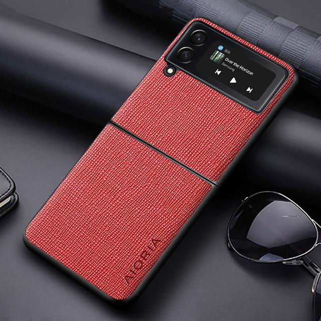Mode Ultra Dünne Schutzhülle Klapp Fall Für Samsung Galaxy Z Flip 3 Flip4 Flip 4 Flip3 5g Stoßfest Funda for Galaxy z flip 3 rot