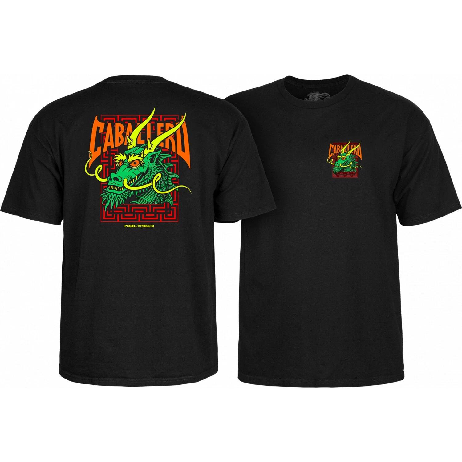 Powell Peralta Skateboard Shirt Cab Street Dragon Schwarz Herren XL brown