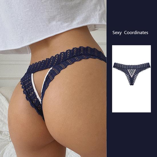CINOON Frauen Sexy Spitze Höschen Low-taille G String Tanga Unterwäsche Weibliche Aushöhlen Transparent Versuchung Dessous L