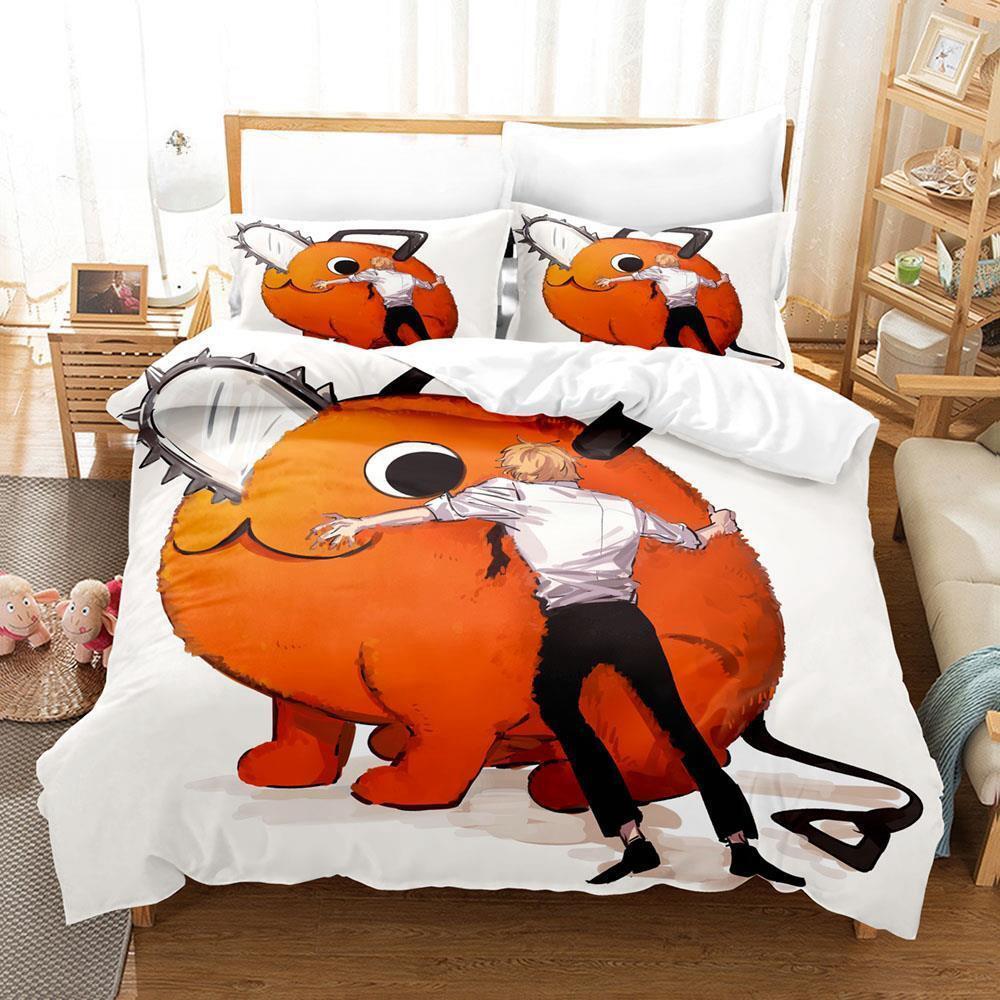 Chainsaw Man Pochita Bettwäsche Kollektion Einzelbett Twin Bett Vollbett Queen Size Bett King Size Bett Kollektion Erwachsenen Kinder Schlafzimmer Bettbezug Kollektionen Anime Mit Bettwäsche US Full 200x230cm
