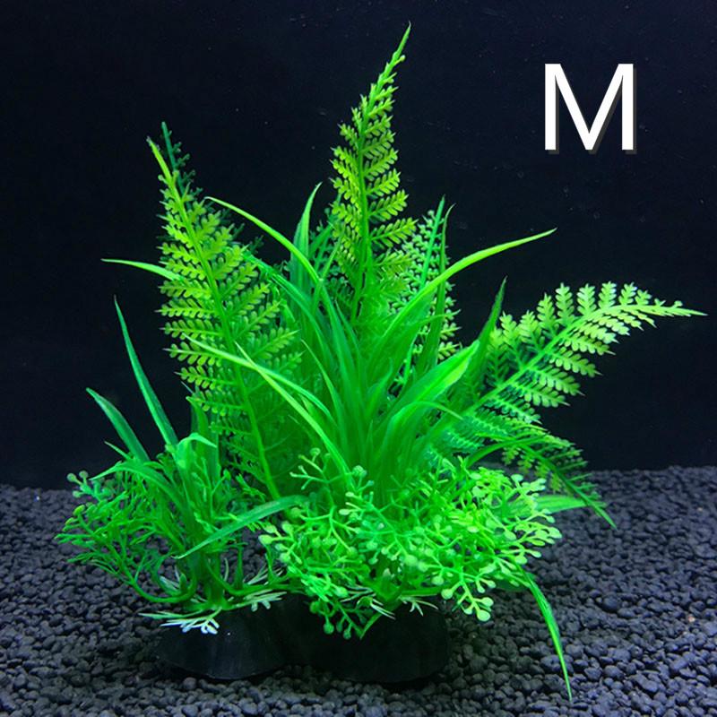 Simulation Künstliche Pflanzen Aquarium Dekor Wasser Unkraut Ornament Pflanze Aquarium Aquarium Gras 14 cm Dekoration M