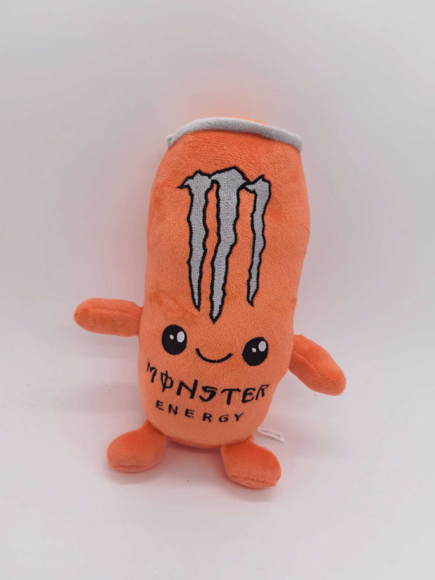 Monster Energy Zero Ultra White Energy Drink Plüschtier Niedriges Kissen Spielzeug Super Weiches Kuscheltier 25cm orange