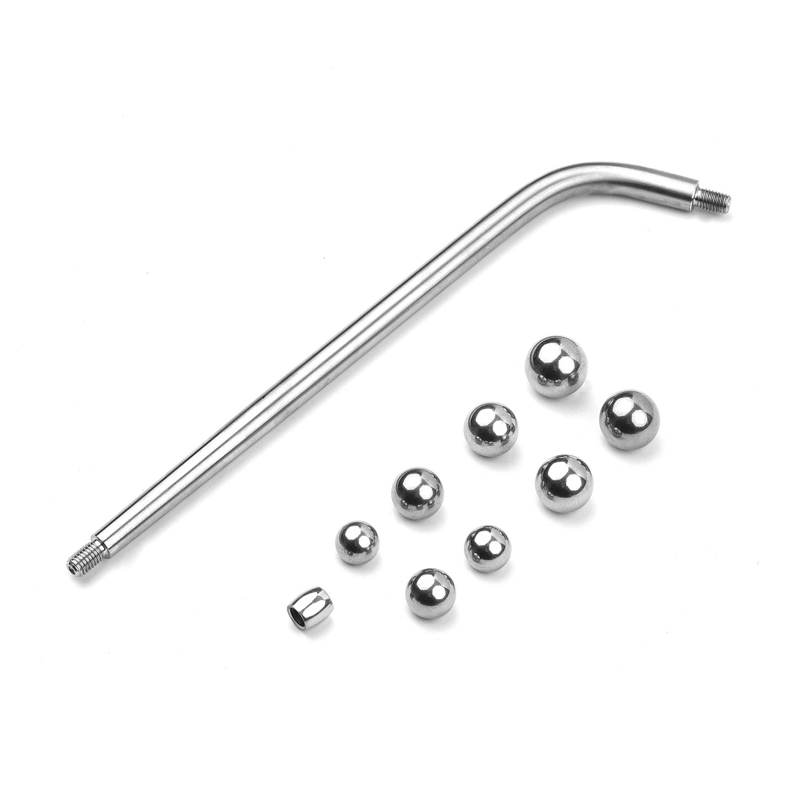 Saxophon-Reparatur-Werkzeug-Set, lange Stange + Metallkugel + Eimerball, Saxophon-Hals-Wartungswerkzeug für Alt-/Tenorsaxophon-Blasinstrumente silber