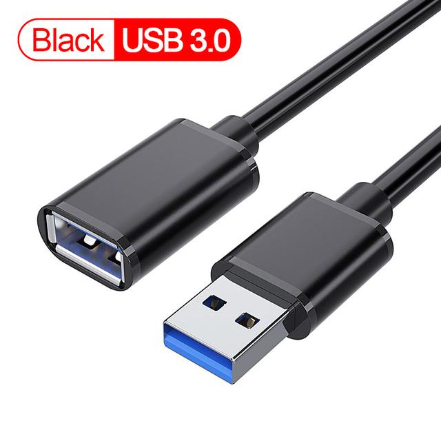 Essager USB-Verlängerungskabel, USB 3.0 2.0 Stecker auf Buchse, Verlängerungskabel für Smart TV, PS4, Xbox One, Laptop, USB 3.0-Extensor-Datenkabel 0.5m USB3.0 Cable schwarz