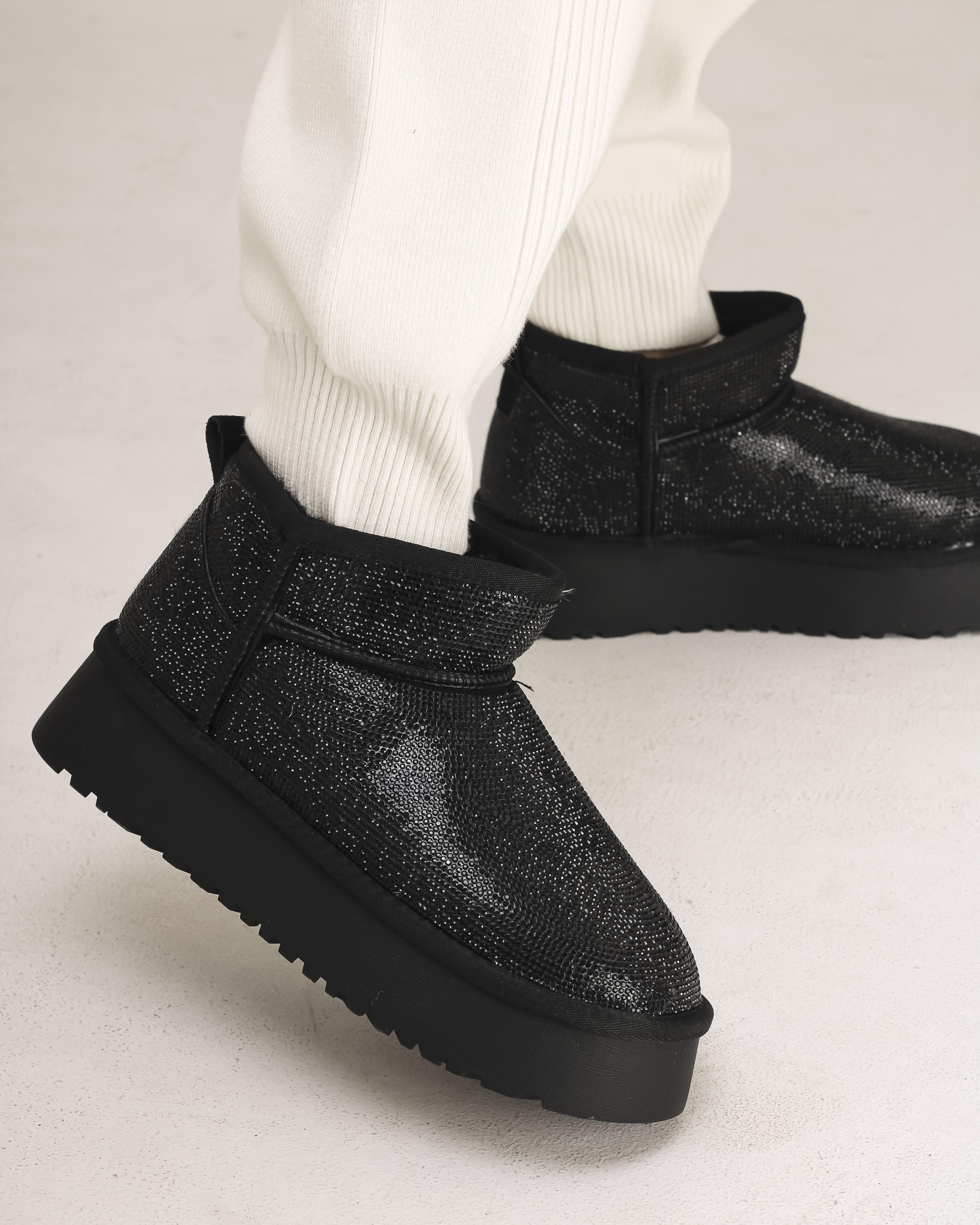 Damen Ugg Boots Prima d'Arte 2306 36 schwarze Strasssteine 37 schwarz